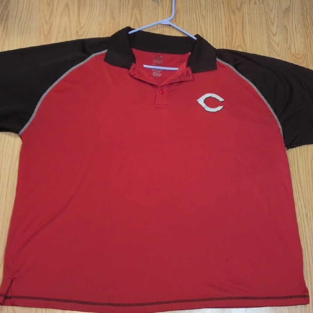 Men's Red and Black Polo Shirt